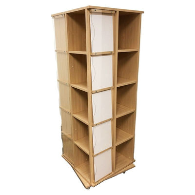 Maple 24"W x 24"D x 63"H Revolving T-Shirt Display with Casters
