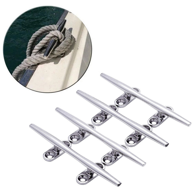 Blue Water Open Base Cleat Stainless Steel for Rope Tie on Boat Yacht Kayak