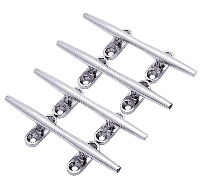 Blue Water Open Base Cleat Stainless Steel for Rope Tie on Boat Yacht Kayak