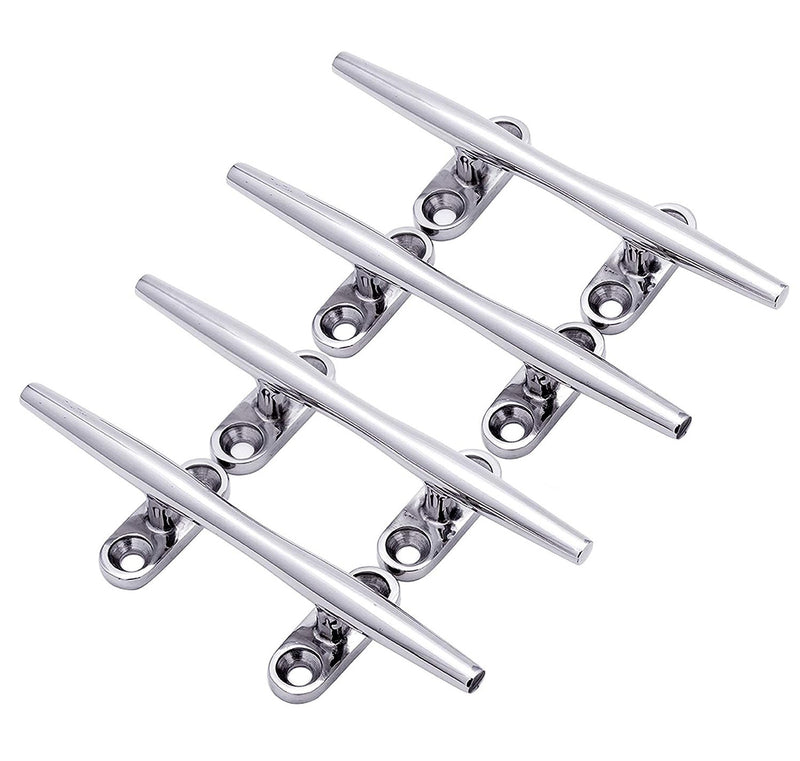 Blue Water Open Base Cleat Stainless Steel for Rope Tie on Boat Yacht Kayak