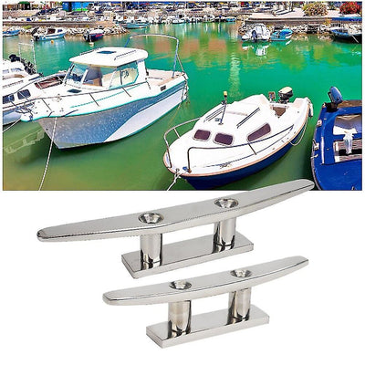Marine Stainless Steel Low Flat Cleat Flat Top Dock Deck Rope Yacht
