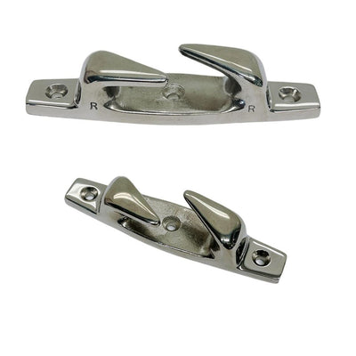 Stainless Steel Boat Angled Left Deck Dock Mooring Rope Cleat Chock Skene Chocks