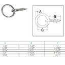 Marine Ring Nail Link Connect Yacht Sailing Welded Ring, T316 Stainless Steel