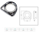1/4" Marine Boat D Ring Thimble Wire Rope Sailing Yacht, Stainless Steel T316