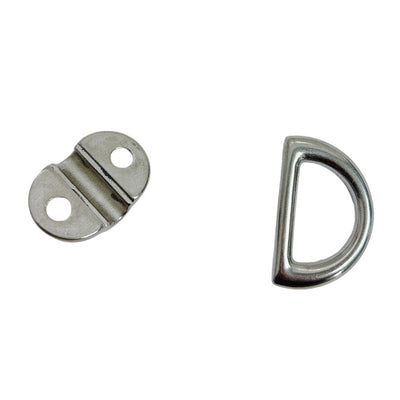 Stainless Steel 316 Folding Pad Eye D Ring Tie Down 3/16" Marine Grade