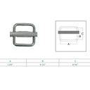 Marine Boat 1" Adjustable Slide Webbing Slider Tie Down Stainless Steel