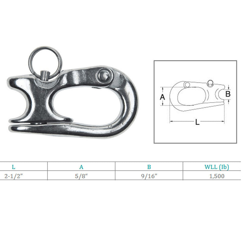 Marine Boat Rope Sheet Snap Shackle Rope Stainless Steel