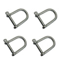 Wide D-Shackle With Screw Pin Marine Grade Stainless Steel T316