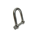 Wide D-Shackle With Screw Pin Marine Grade Stainless Steel T316