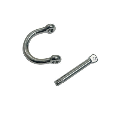 Wide D-Shackle With Screw Pin Marine Grade Stainless Steel T316