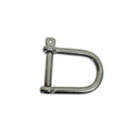 Wide D-Shackle With Screw Pin Marine Grade Stainless Steel T316