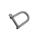 Wide D-Shackle With Screw Pin Marine Grade Stainless Steel T316