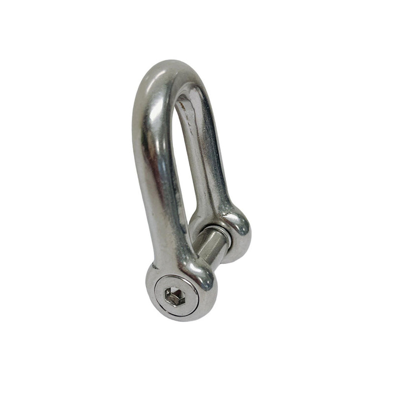 D Shackle Hex Sink Marine Grade Screw Pin Stainless Steel T316