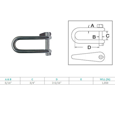 Marine Boat Halyard Key Shackle Captive Pin Stainless Steel T316