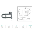 Marine Boat Halyard Shackle Captive Pin Cross Bar Stainless Steel T316