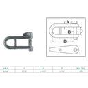 Marine Boat Halyard Shackle Captive Pin Cross Bar Stainless Steel T316