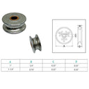 Marine Boat Sheave Wire Pulley Brass Bushing For Wire Rope, Stainless Steel T304