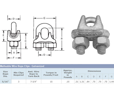 Marine Wire Rope Clip Cable Clamp Drop Forged Galvanized