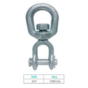 Galvanized JAW to EYE Boat Marine Swivels Mooring Jaw Eye Swivels