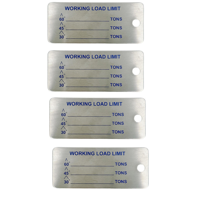 Marine Grade Stainless Steel T316 SLING ID TAG 3-1/2" x 1-1/2" Sling Tag