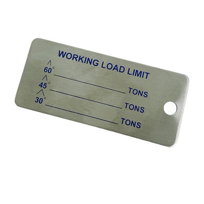 Marine Grade Stainless Steel T316 SLING ID TAG 3-1/2" x 1-1/2" Sling Tag