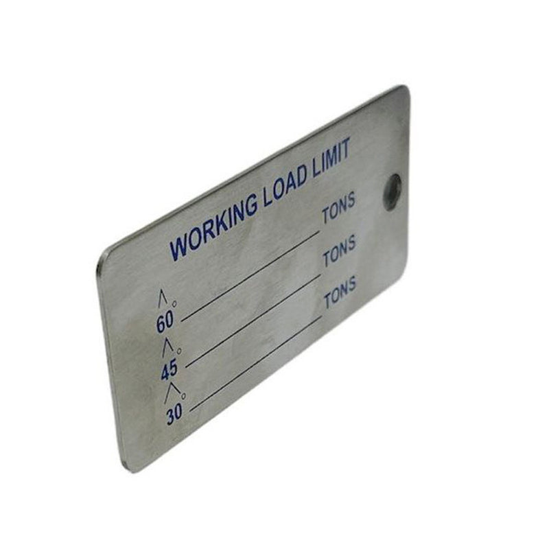 Marine Grade Stainless Steel T316 SLING ID TAG 3-1/2" x 1-1/2" Sling Tag