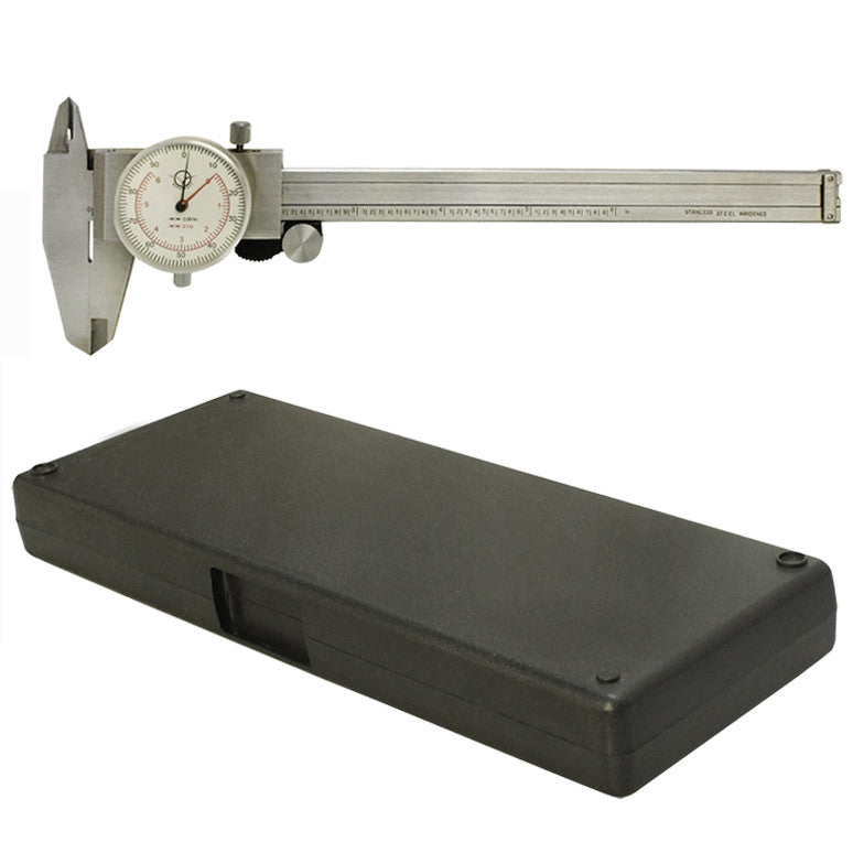 6" Shockproof Dual Reading Dial Caliper Stainless Steel Accurate to 0.001"