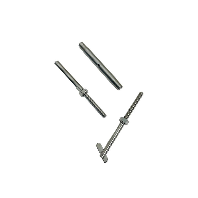 1/4" Threaded Drop Pin Hand Swage Stud Turnbuckle Cable Stainless Steel T316