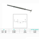 1/4" Threaded Drop Pin Hand Swage Stud Turnbuckle Cable Stainless Steel T316