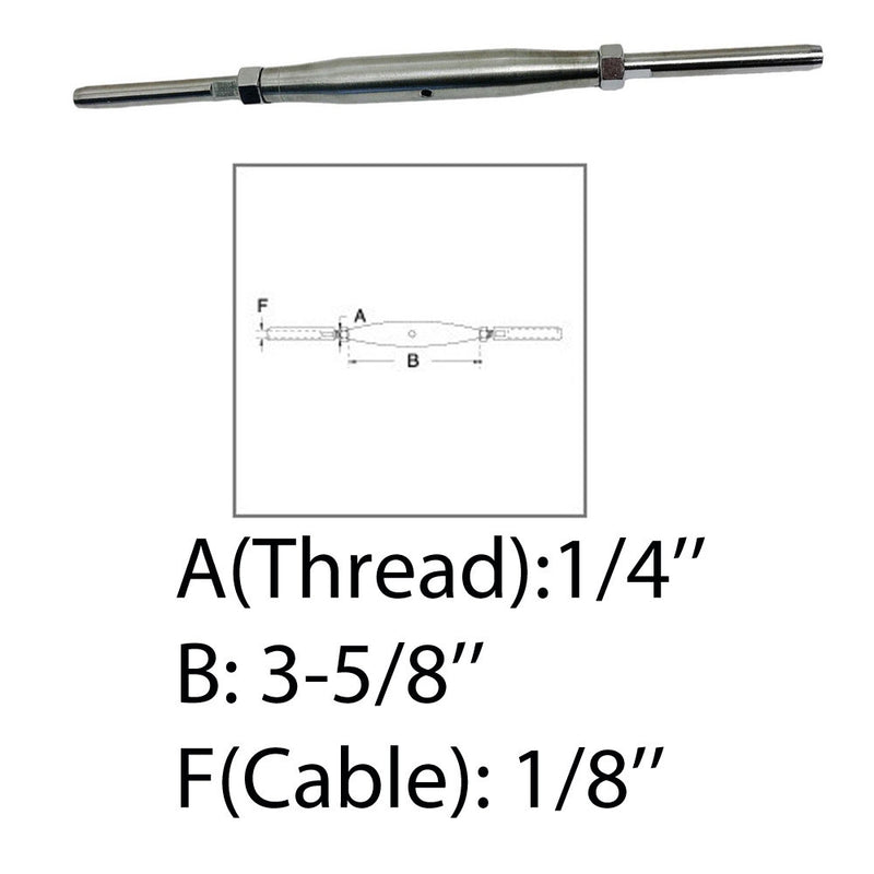 Thread Swage Stud & Stud Pipe Turnbuckle For Wire Cable Stainless Steel T316