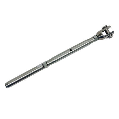 Marine Thread Fork & Swage Stud Turnbuckle For 1/8", 3/16", 1/4" Cable Stainless Steel T316