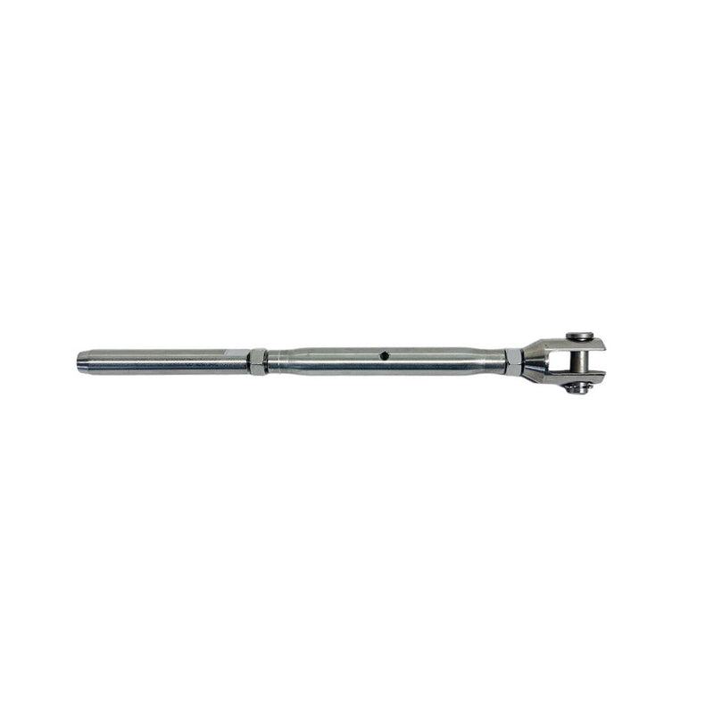 1/4" Thread Fork & Hand Swage Stud Turnbuckle 1/8", 3/16" Cable Stainless Steel