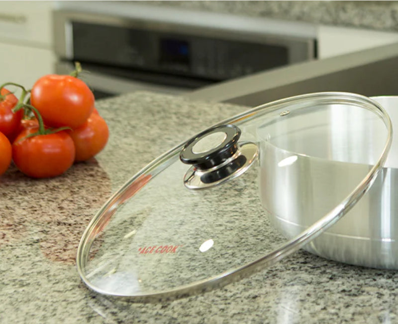 See Through Glass Lid for Frying Pan, Fry Pan, Skillet, Pan Lid with Handle