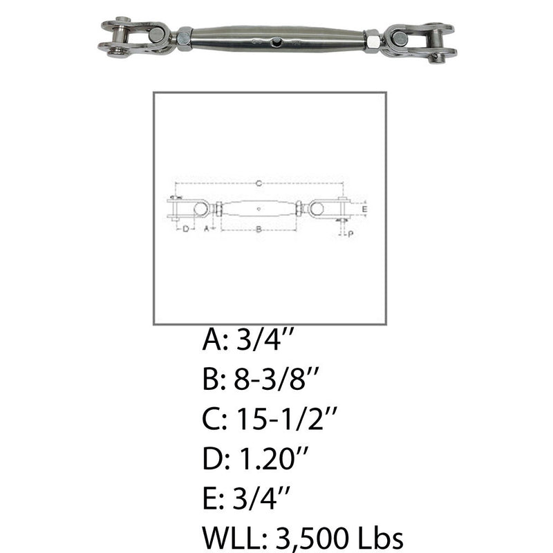 Marine Toggle & toggle Pipe Turnbuckle Stainless Steel T316