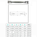 Marine Toggle & toggle Pipe Turnbuckle Stainless Steel T316