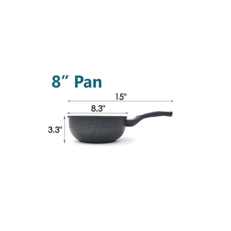 Wok Non-Stick Cooking Frying Pan Pot, 5 Layer Marble Coating, MADE IN KOREA