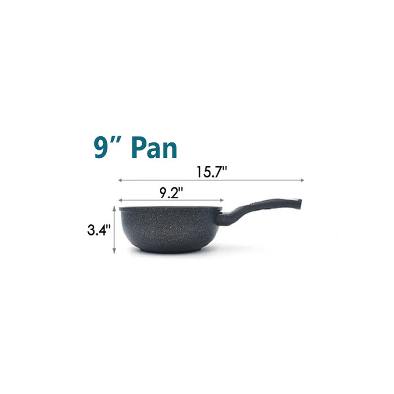 Wok Non-Stick Cooking Frying Pan Pot, 5 Layer Marble Coating, MADE IN KOREA