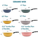 Ceramic Coating Interior and Exterior Cooking Wok, Cooking Pan Made In Korea