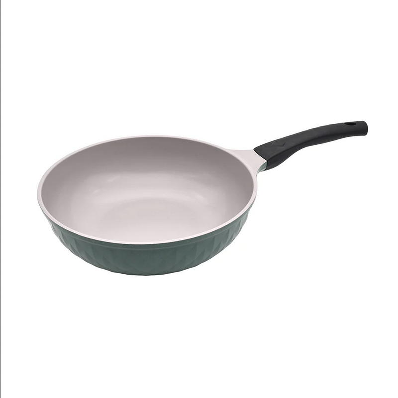 Ceramic Coating Interior and Exterior Cooking Wok, Cooking Pan Made In Korea