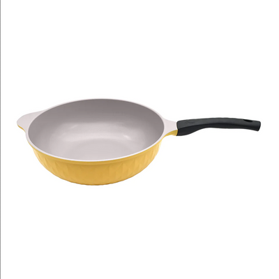 Ceramic Coating Interior and Exterior Cooking Wok, Cooking Pan Made In Korea