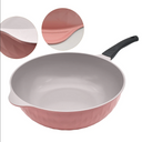 Ceramic Coating Interior and Exterior Cooking Wok, Cooking Pan Made In Korea