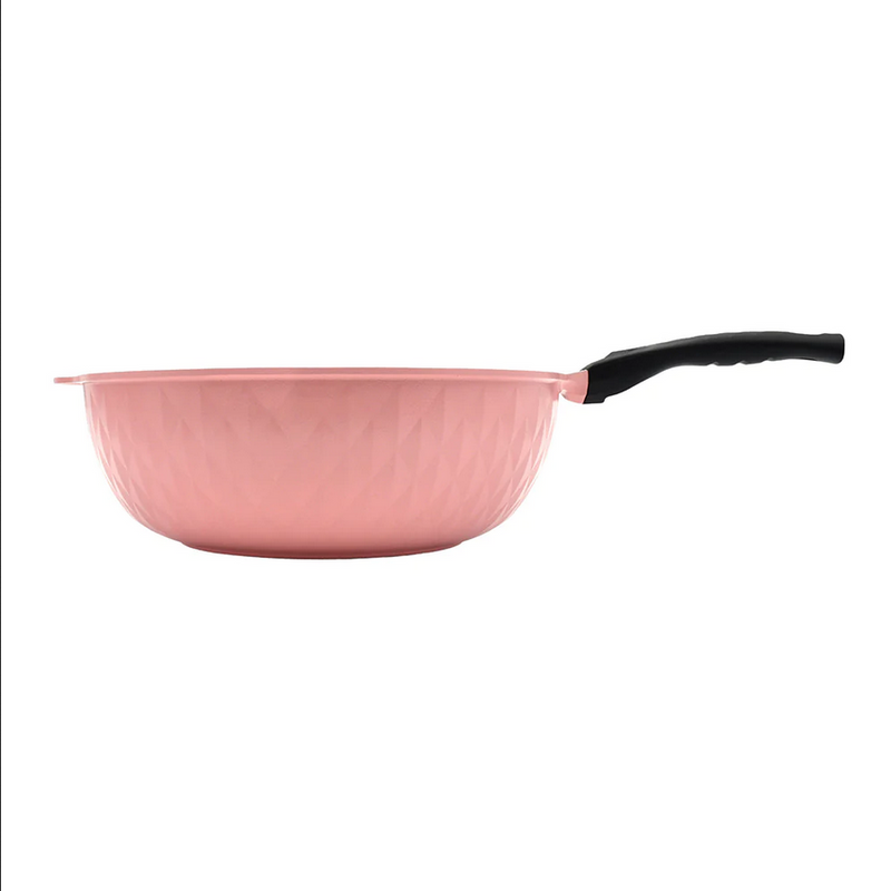 Ceramic Coating Interior and Exterior Cooking Wok, Cooking Pan Made In Korea