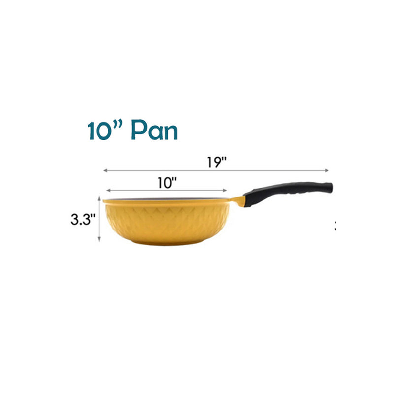 Ceramic Coating Interior and Exterior Cooking Wok, Cooking Pan Made In Korea