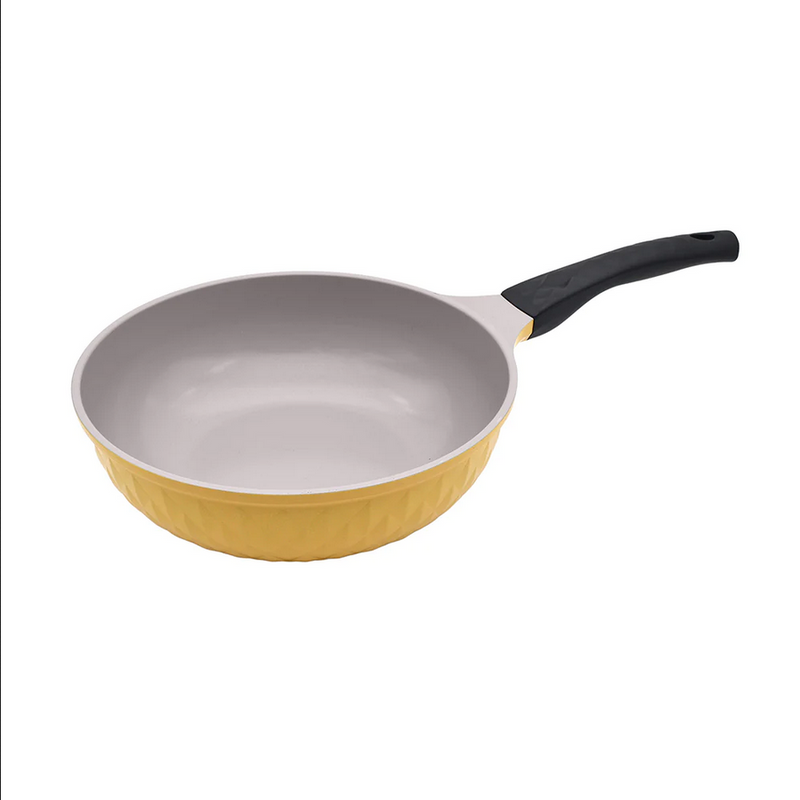 Ceramic Coating Interior and Exterior Cooking Wok, Cooking Pan Made In Korea