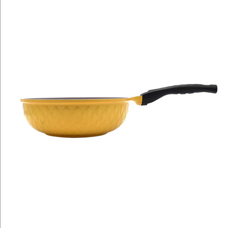 Ceramic Coating Interior and Exterior Cooking Wok, Cooking Pan Made In Korea