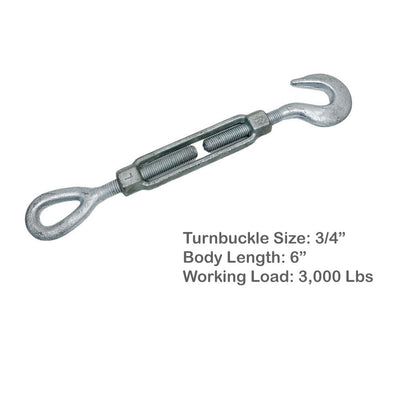 Turnbuckle HOOK EYE Pulley Galvanized Drop Forge Hook Eye Turnbuckle