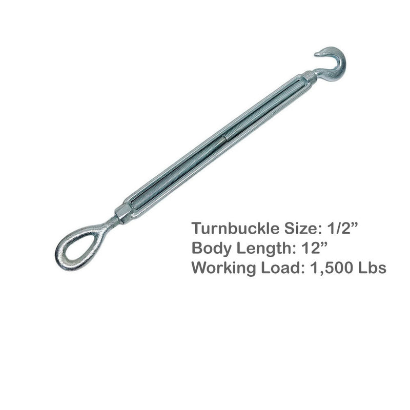 Turnbuckle HOOK EYE Pulley Galvanized Drop Forge Hook Eye Turnbuckle