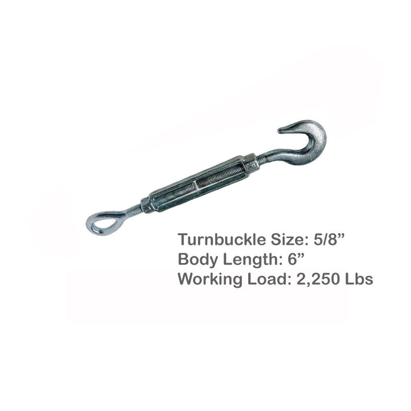 Turnbuckle HOOK EYE Pulley Galvanized Drop Forge Hook Eye Turnbuckle