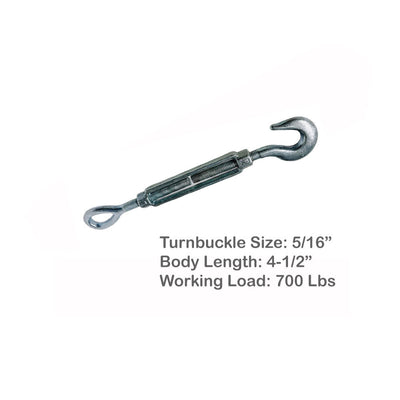 Turnbuckle HOOK EYE Pulley Galvanized Drop Forge Hook Eye Turnbuckle