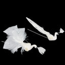 2 Pcs Artificial Peacock Bird Glitter Gems Foam Feather Crafts Christmas Party Decor Ornament Decorations 6"L